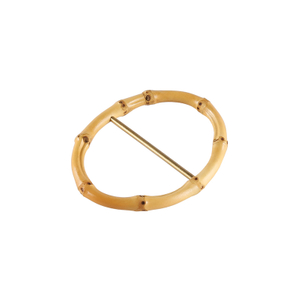 Oval Natural Bamboo Root Buckle