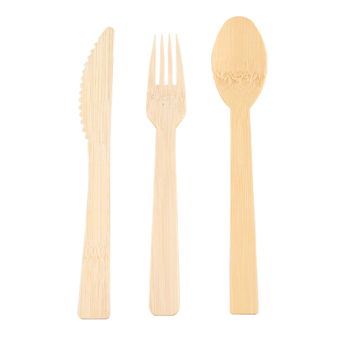 Disposable Bamboo Tableware Cutlery Set