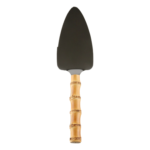 Bamboo Root Handle Cake Cutter Server