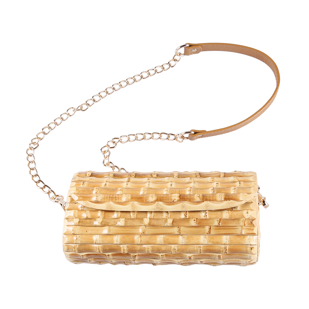 Luxury Brand Handmade Nature Bamboo Root Crossbody Bag