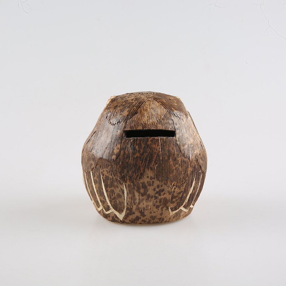 Bamboo Shoot Shell Bird Owl Money Box Pet Casket Urn Animal Piggy Bank Home Decoration