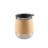 304 Stainless Steel Bamboo Tea Cup Coffee Mug with Lid