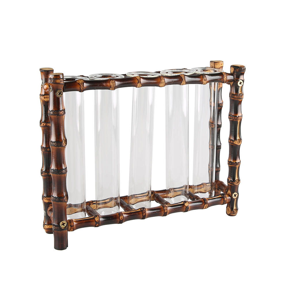 Glass Tubes Bamboo Root Bud Vase
