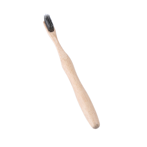 Soft PBT Charcoal Bristles Natural Bamboo Toothbrush