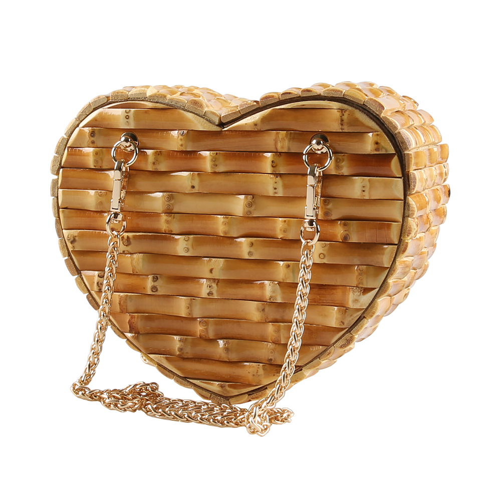 Heart Shape Bamboo Root Bag