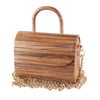 Wooden Cross Body Mini Bag with Handle