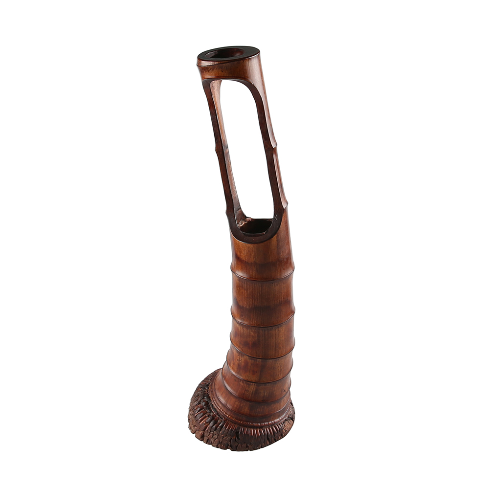 Bamboo Roots Pole Tube Flower Vase Hydroponic Planter