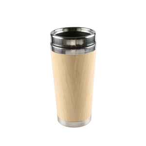 Stainless Steel Bamboo Car Auto Cup Travel Tumbler