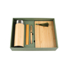 Bamboo Business Gift Set of Vacuum Cup Ball Pen Ruler Bookmark Notebook