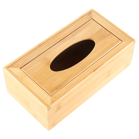 Bamboo Tissue Case Box Holder