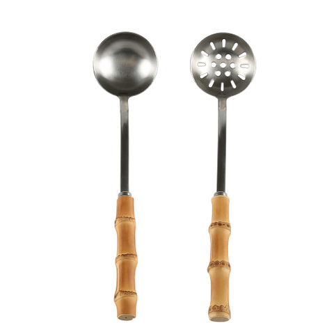 Bamboo Root 304 Stainless Steel Serving Spoon Set