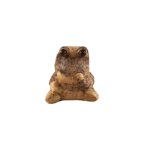 Bamboo Shoot Shell Frog Animal Sculpture Ornament