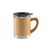 304 Stainless Steel Bamboo Tea Cup Coffee Mug with Lid