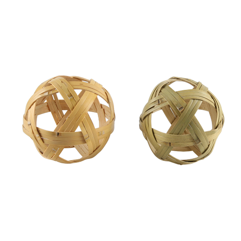 Hollowed Natural Bamboo Ball Decoration