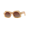 Luxury Customized Handmade Buffalo Horn Sunglasses with Bumps and Hollows