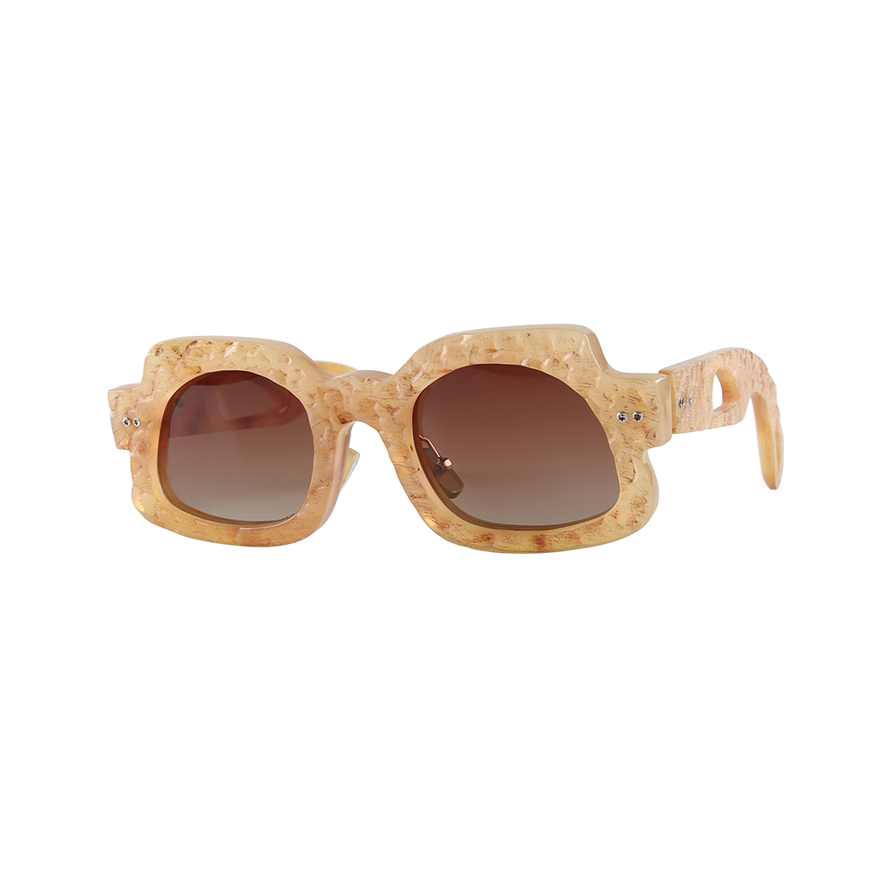 Luxury Customized Handmade Buffalo Horn Sunglasses with Bumps and Hollows