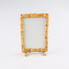  Two Sides Dual Use Bamboo Root Photo Frame Picture Display Vanity Mirror