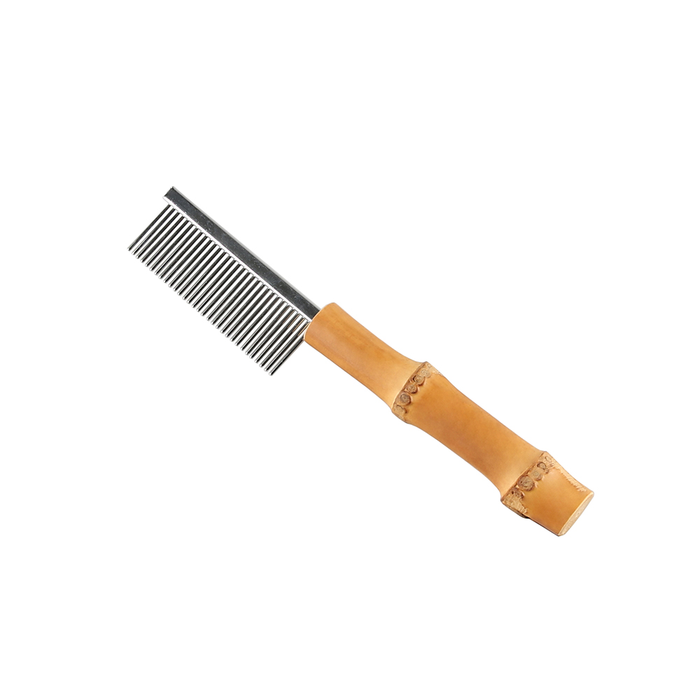 Bamboo Root Handle Pet Comb Grooming Brush
