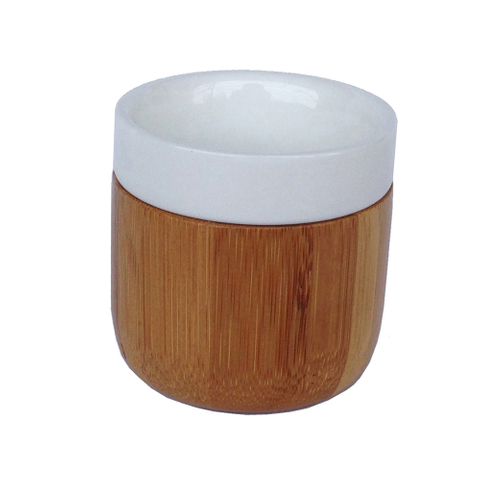 Small Ceramic Bamboo Tea Coffee Cup 