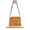 Geometric Trapezoid Shape Bamboo Root Shoulder Crossbody Bag Purse