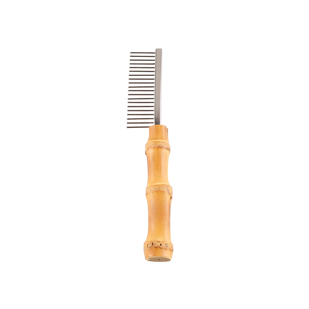 Bamboo Root Handle Pet Comb Grooming Brush