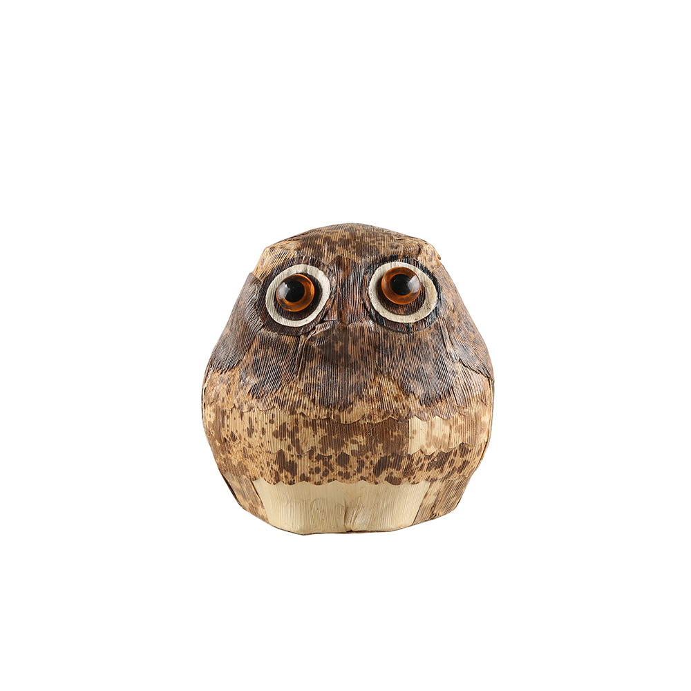Bamboo Shoot Shell Bird Owl Money Box Pet Casket Urn Animal Piggy Bank Home Decoration