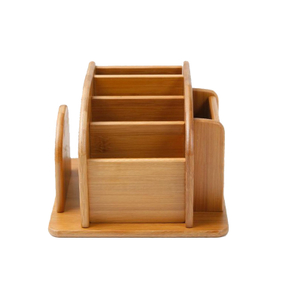 Bamboo Wooden Desktop Organizer