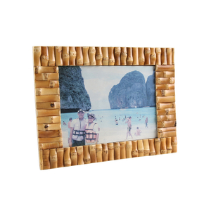 Natural Bamboo Root Photo Frame Picture Display Stand
