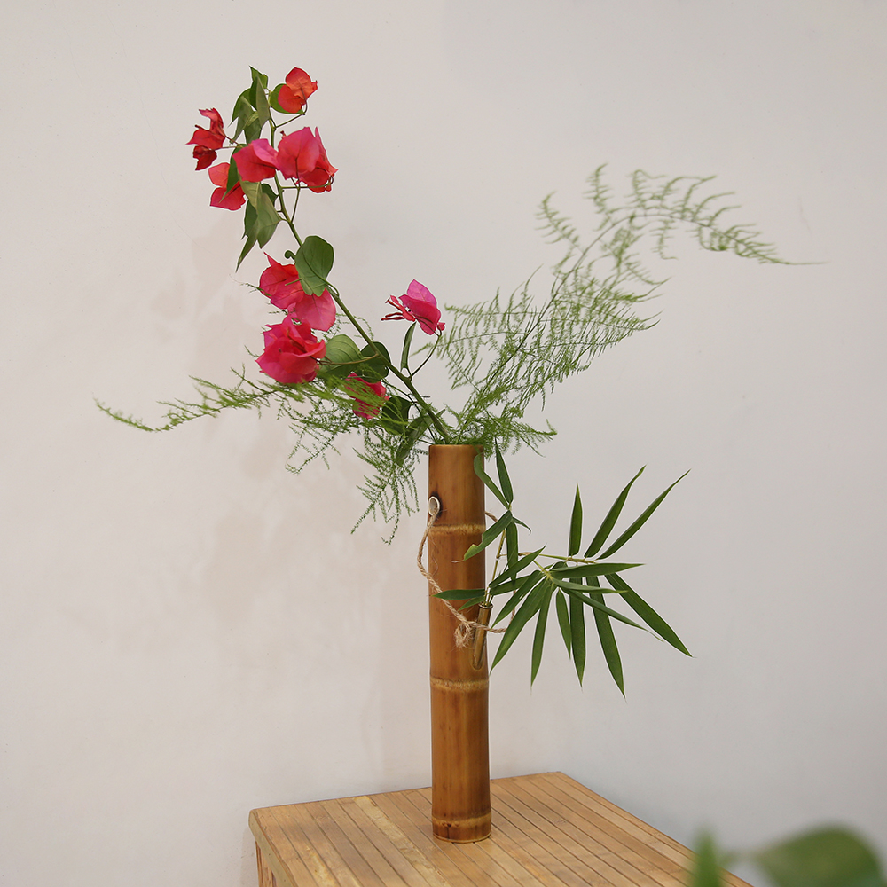 Natural Bamboo Flower Bud Vase