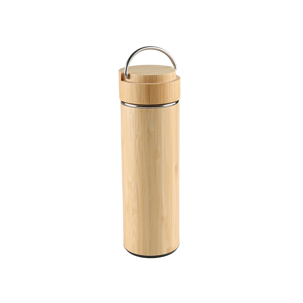304 Stainless Steel Bamboo Vacuum Bottle Tea Flask