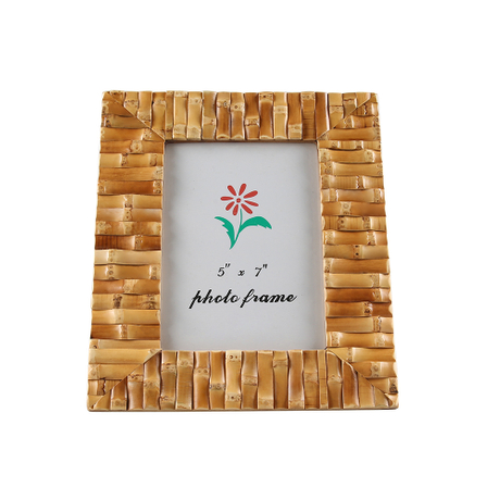 Natural Bamboo Root Photo Frame Picture Display Stand Holder