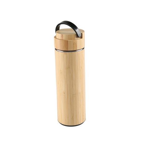 304 Stainless Steel Bamboo Vacuum Bottle Tea Flask
