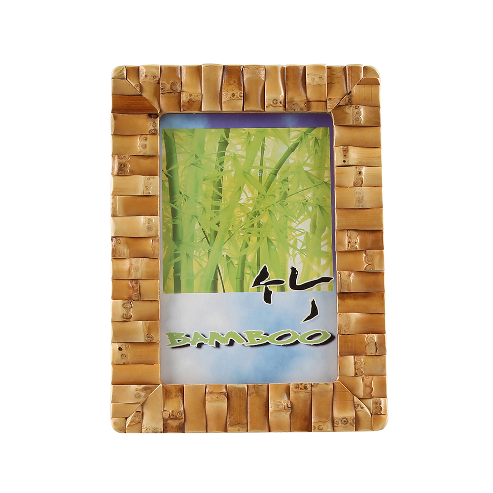 Natural Bamboo Root Photo Frame Picture Display Stand Holder