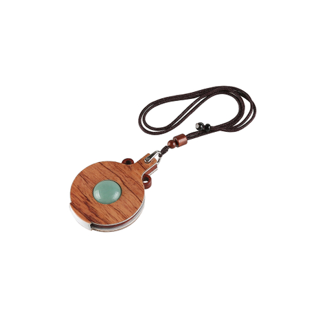Wood Reading Glass Magnifier Pendant Necklace