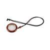 Red Wood Reading Glass Magnifier Pendant Necklace Ebony Wood Car Hanging Ornament Keychain