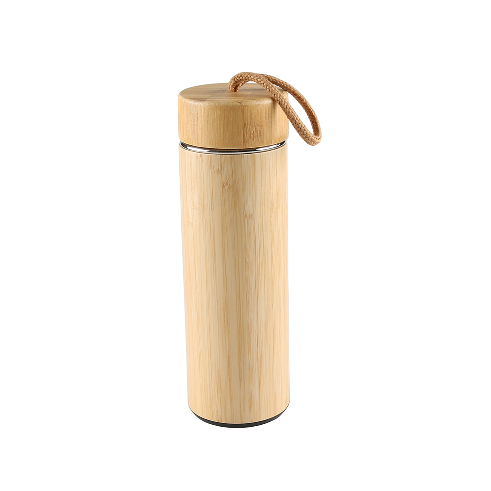 304 Stainless Steel Bamboo Vacuum Bottle Tea Flask
