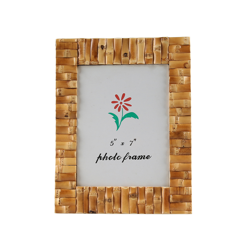 Natural Bamboo Root Photo Frame Picture Display Stand