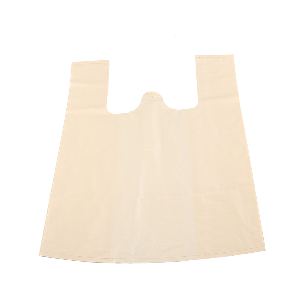 Fully Biodegradable Bamboo Fiber T-shirt Bags Eco-Friendly Compostable Shopping Takeaway Carrier Bamboo Pulp Bags