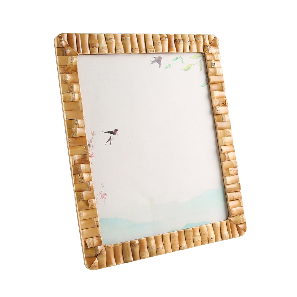Natural Bamboo Root Photo Frame Picture Display Stand Holder