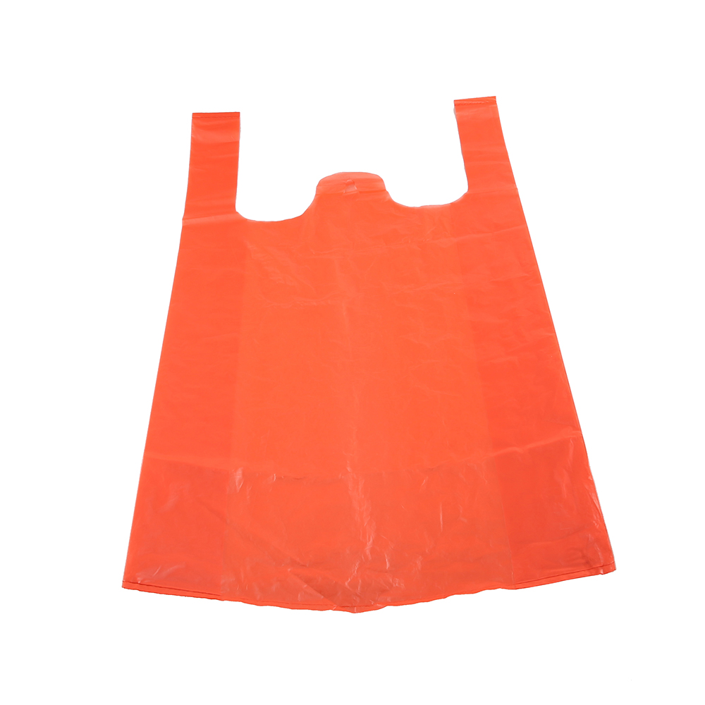 Fully Biodegradable Bamboo Fiber T-shirt Bags Eco-Friendly Compostable Shopping Takeaway Carrier Bamboo Pulp Bags