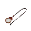 Red Wood Reading Glass Magnifier Pendant Necklace Ebony Wood Car Hanging Ornament Keychain